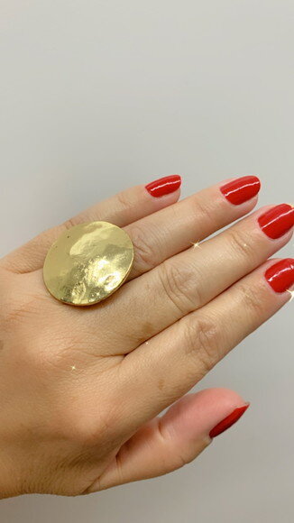 Anel Ouro Escovado