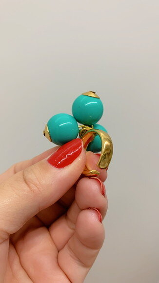 Anel Ouro Trio Blue
