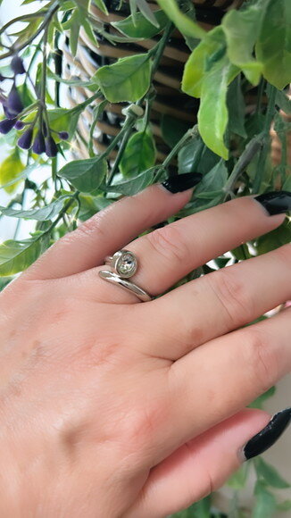 Anel Prego com Strass Silver