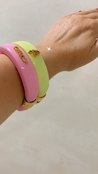 Bracelete Acrilico Palavras