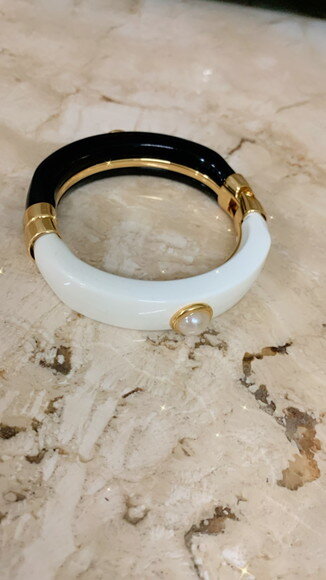 Bracelete Ouro Preto e Branco