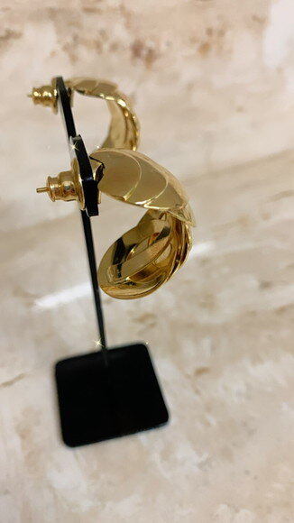 Brinco Argola Camadas Ouro