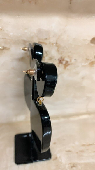 Brinco Estampado Preto e Branco