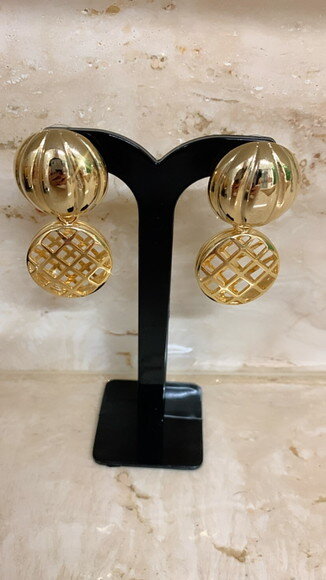 Brinco Pingente Vazado Ouro