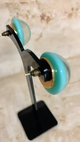 Brinco Resina Turquesa