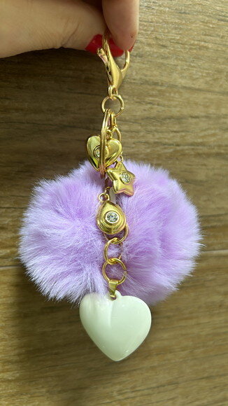 Chaveiro Pompom Lavanda