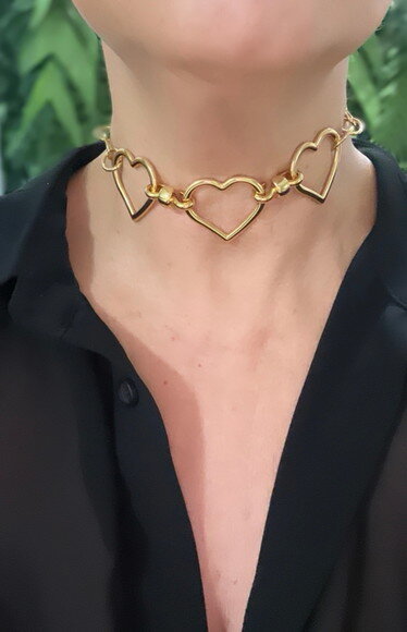 Choker Love Gold