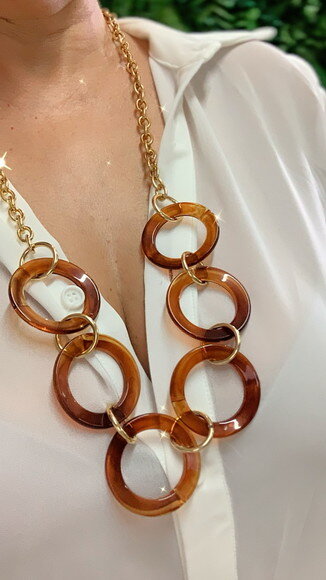 Colar Argolas Mel