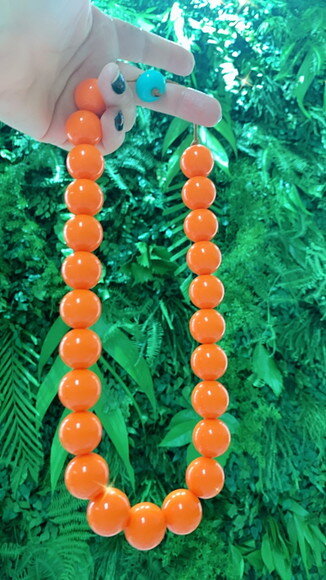 Colar Bolas Laranja