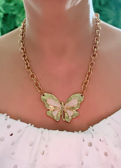 Colar Butterfly Perola
