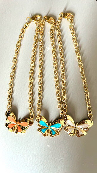 Colar Butterfly Coral