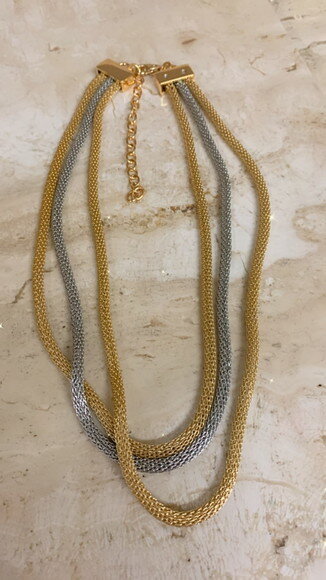 Colar de Malha Dourado e Prata