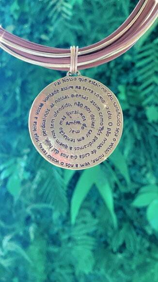 Colar Gargantilha Pai Nosso Dourado