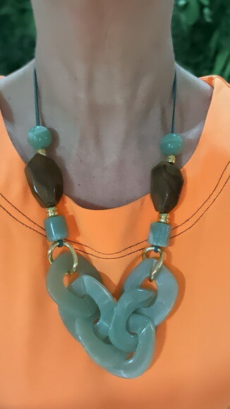 Colar Sophia Verde Menta