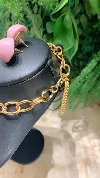 Conjunto Colar e Brinco Resina Lavanda