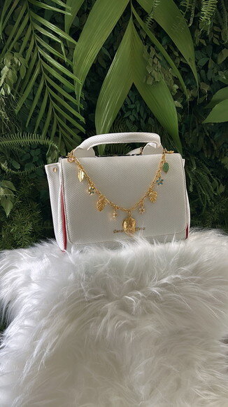 Charm bag  Folhas e Flores