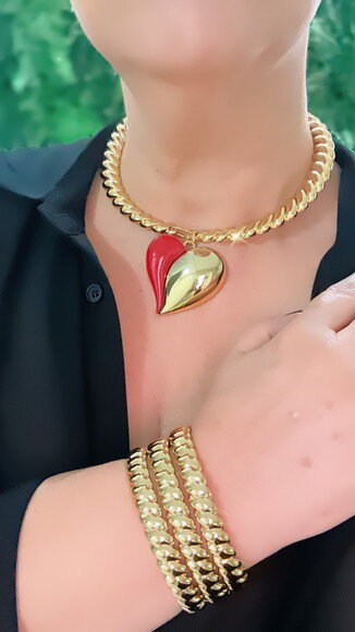 Gargantilha Tereza Gold Red
