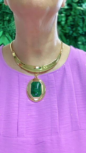 Maxigargantilha Pedra Jade