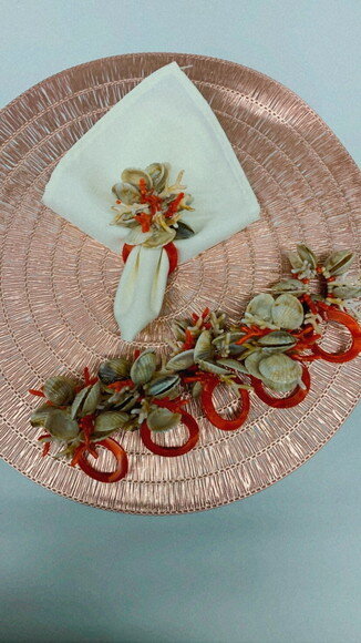 Porta Guardanapo Conchas e Corais