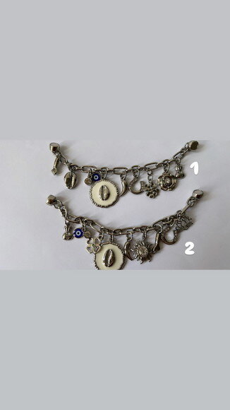 Pulseira Pingentes Prateada