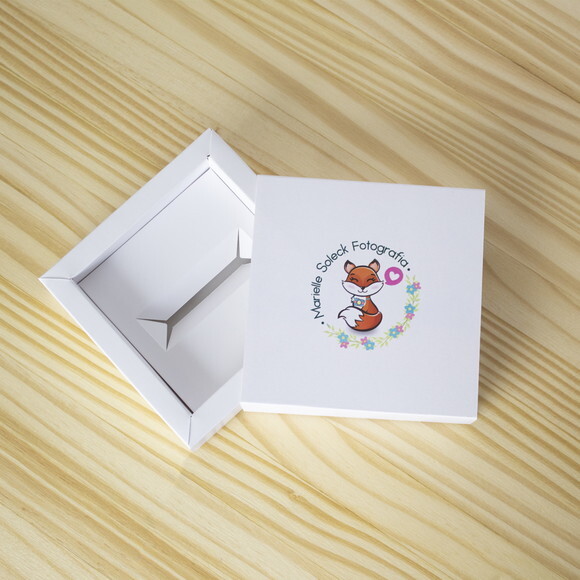 Caixa Branca Moldura para Pendrive Personalizada
