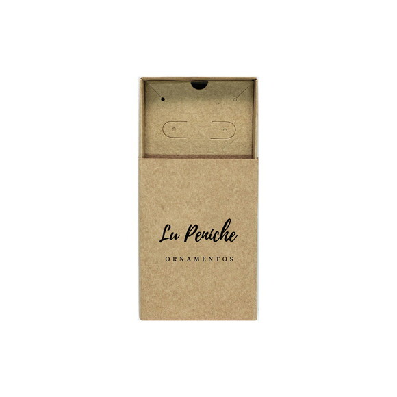 Caixa Gaveta Personalizada para Brincos e Colar Kraft