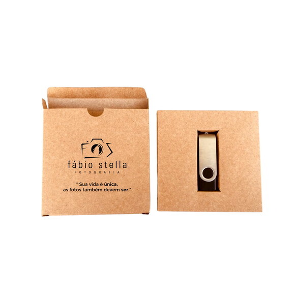 Caixa Kraft para Pendrive Personalizada