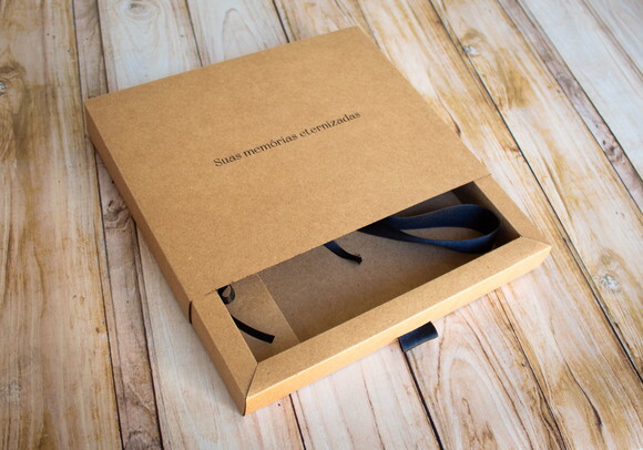 Caixa para Fotos Personalizada Kraft