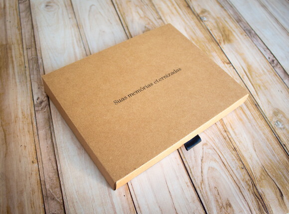 Caixa para Fotos Personalizada Kraft