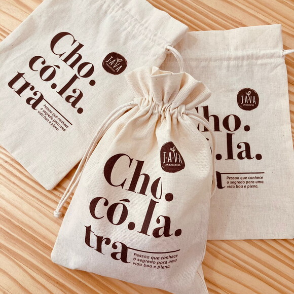 Saco de Algodão Cru Personalizado 15x20cm