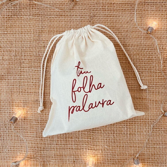 Saco de Algodão Personalizado 15x20cm Borda Simples