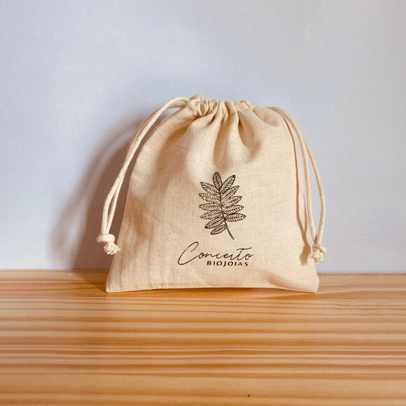 Saco Ecológico Personalizado 12x12cm Borda Simples
