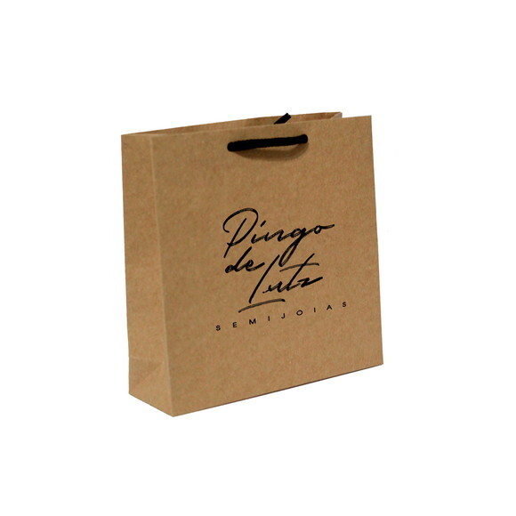 Sacola 15x15x5cm Kraft Personalizada