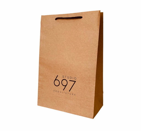 Sacola 24x15x7cm Kraft Personalizada