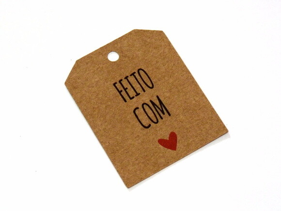 Tag Kraft feito com Amor Ta037