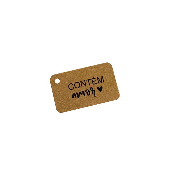 Tag Kraft Retangular 05x03cm Personalizada