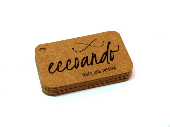 Tag Kraft Retangular 05x03cm Personalizada