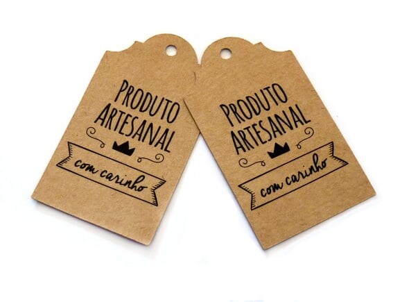 Tag Produto Artesanal Kraft