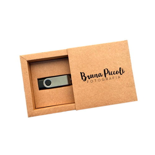 Caixa Moldura para Pendrive Personalizada Kraft