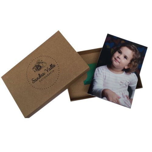Caixa Personalizada para Pencard e Fotos 10x15 Kraft