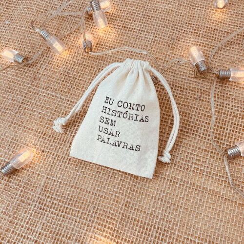 Saco de Algodão Cru Personalizado 10x08cm