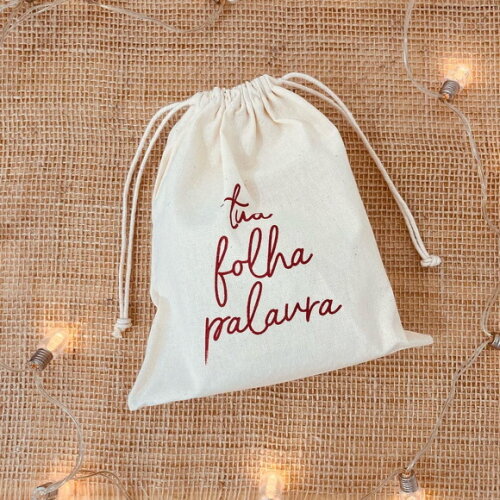 Saco de Algodão Personalizado 15x20cm Borda Simples
