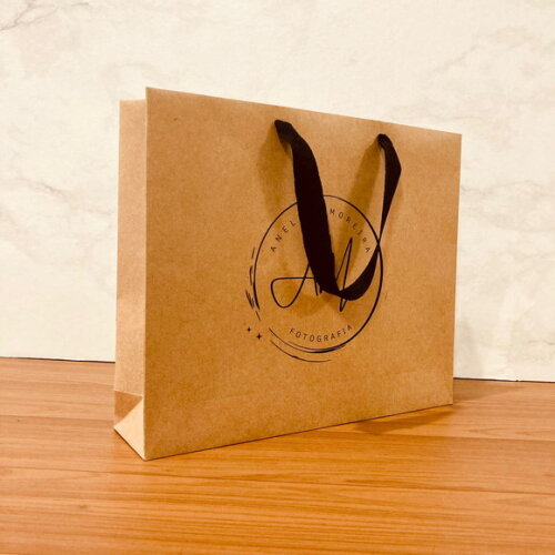 Sacola 25x30x7cm Kraft Personalizada