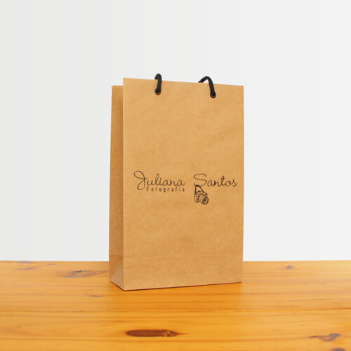 Sacola 24x15x7cm Kraft Personalizada