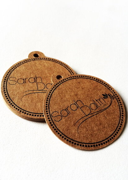 Tag Kraft Redonda Personalizada