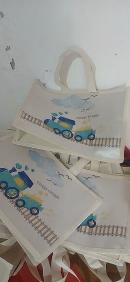Bolsa Personalizada Dia das Crianças Tema Trem e Outros...