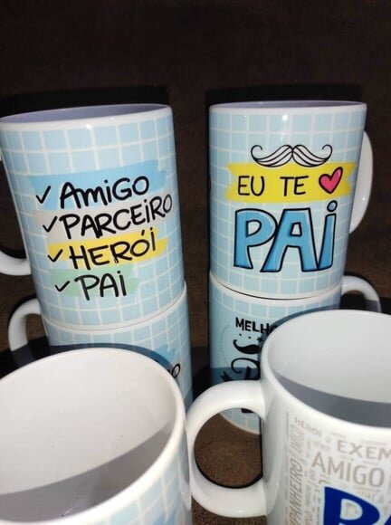Caneca Tema Dia dos Pais 10 Unidades