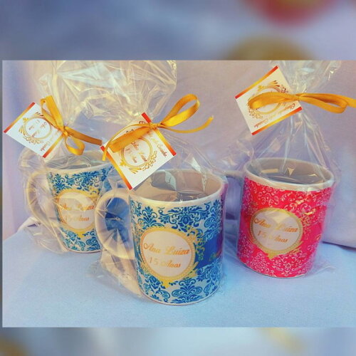 Floral Marsala Caneca Porcelana Casamento