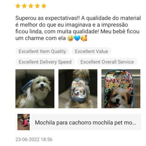 Mochila Peitoral G Mochila Pet Dog