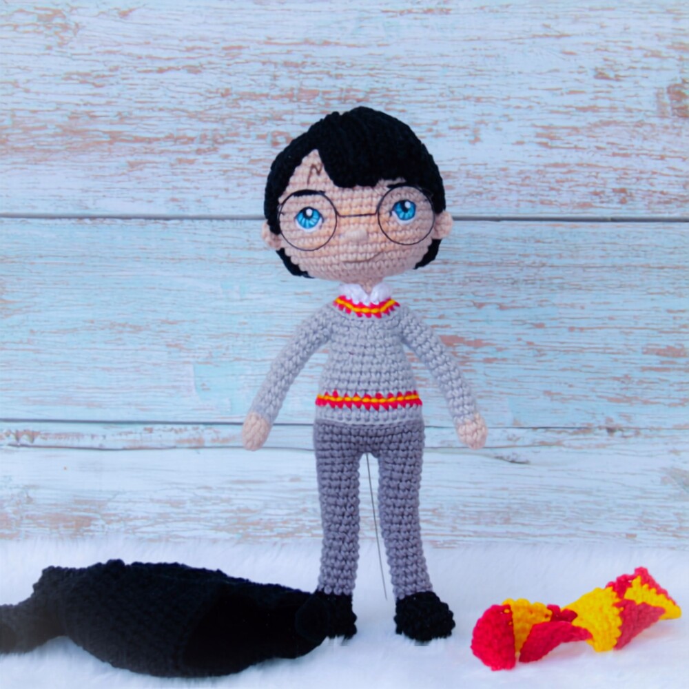 Boneco Amigurumi inspirado no Harry Potter